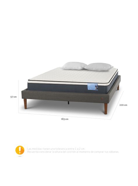Cama Europea Curve Excellence Plus 2 Plazas Almohada N-1