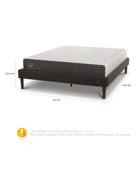 Cama Europea Curve Smart 2 Plazas-1