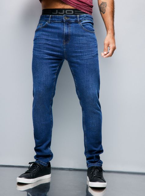 Jeans Skinny Fit Medio 1 Básico-0