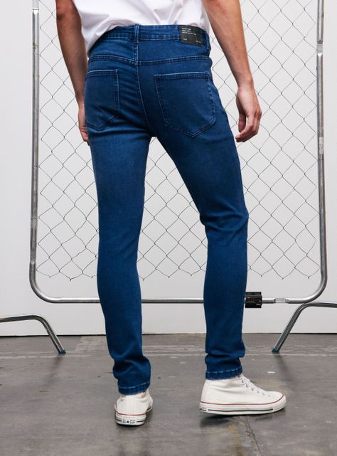 Jeans Cinco Bolsillos Super Skinny 1 Azul Oscuro-1