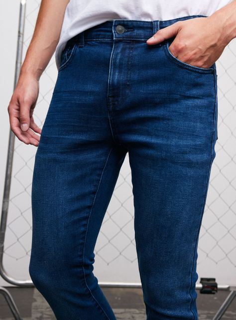 Jeans Cinco Bolsillos Super Skinny 1 Azul Oscuro-2