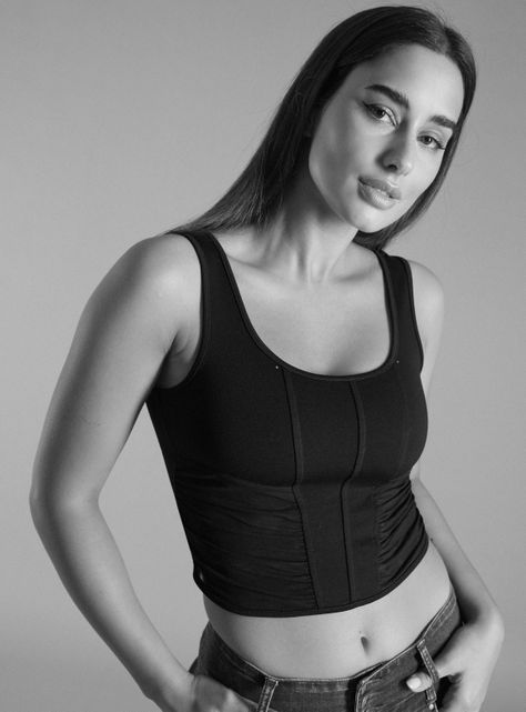 Polera Tipo Corset Detalle Malla-1