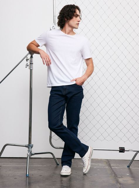 Jeans Cinco Bolsillos Slim 1 Azul Oscuro-4