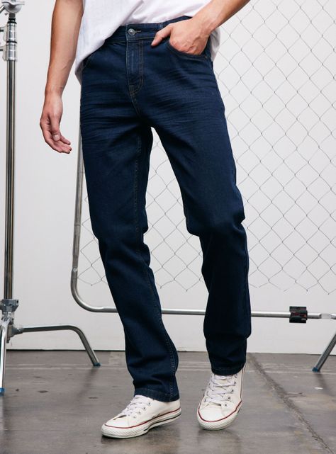 Jeans Cinco Bolsillos Slim 1 Azul Oscuro-0