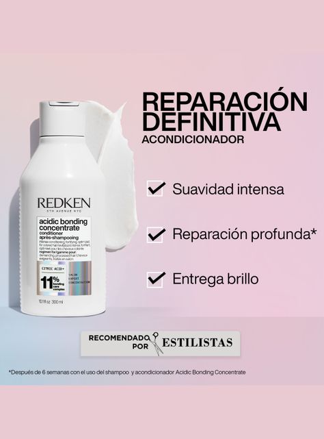 Set ABC Reparación Total Cabello Dañado Acidic Bonding Concentrate Shampoo 300ml + 75ml + Acondicionador 300ml + 50ml + Spray One united 30ml-4