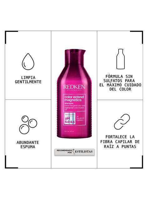 Set Color Extend Magnetics Protector del Color Shampoo 500 ml + 75ml + Acondicionador 50ml + Spray One United 30ml-3