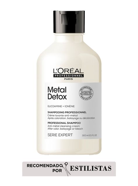 Set Metal Detox Anti-Quiebre Cabello Dañado y con Color Shampoo 300 ml + Máscara 75 ml + Aceite Absolut Repair 30 ml Serie Expert-1