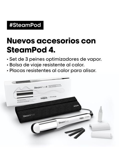 Set Alisador y Rizador Profesional de Cabello a Vapor SteamPod 4-5