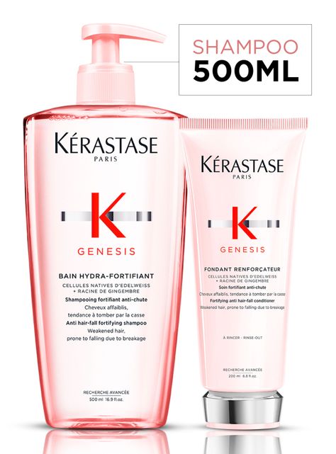Set Hidratante Anti Caída Genesis Shampoo Bain Hydra-Fortifiant 500 ml + Acondicionador 200 ml-0