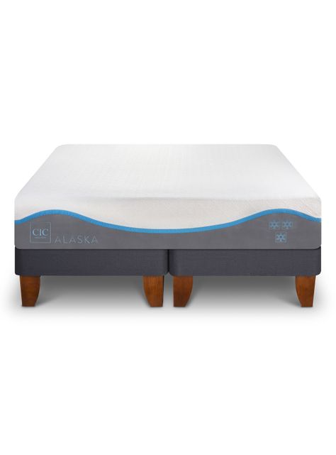 Cama Europea Alaska 2 Plazas Base Dividida-2