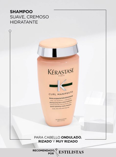 Set Cabello Rizado Curl Manifesto Shampoo Bain Hydratation Douceur 250 ml + Acondicionador Fondant Hydratation Essentielle 250 ml-1