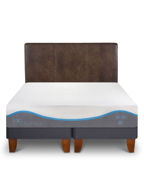 Cama Europea Alaska King + Respaldo Baker-2