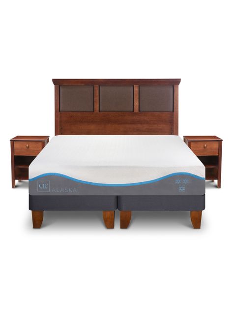 Cama Europea Alaska King + Set Muebles New Torino-0