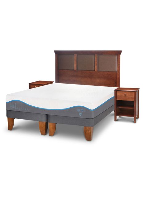 Cama Europea Alaska King + Set Muebles New Torino-2