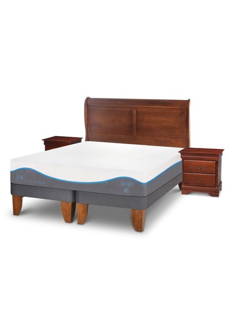 Cama Europea Alaska King + Set Muebles Miro-0