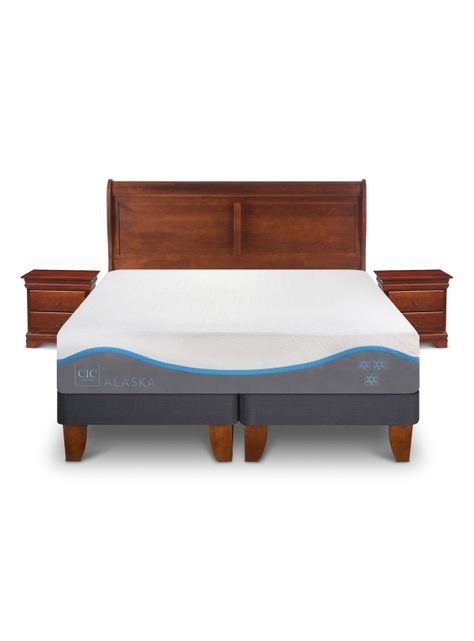 Cama Europea Alaska King + Set Muebles Miro-2