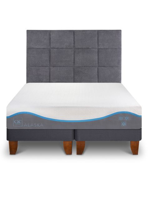 Cama Europea Alaska King + Respaldo Tamesis-0
