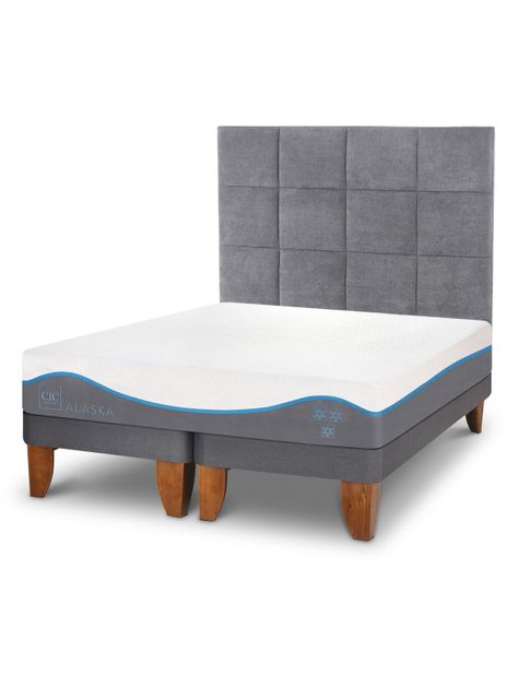 Cama Europea Alaska King + Respaldo Tamesis-2