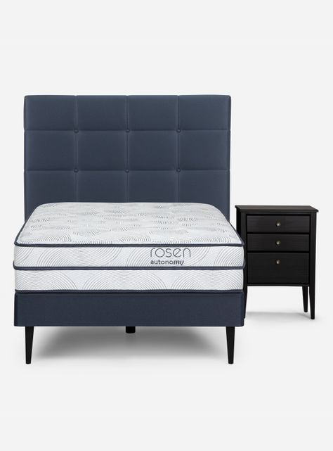 Cama Europea Autonomy 1.5 Plazas + Set Muebles Issey-1