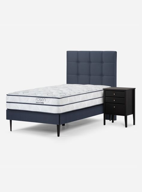 Cama Europea Autonomy 1.5 Plazas + Set Muebles Issey-0