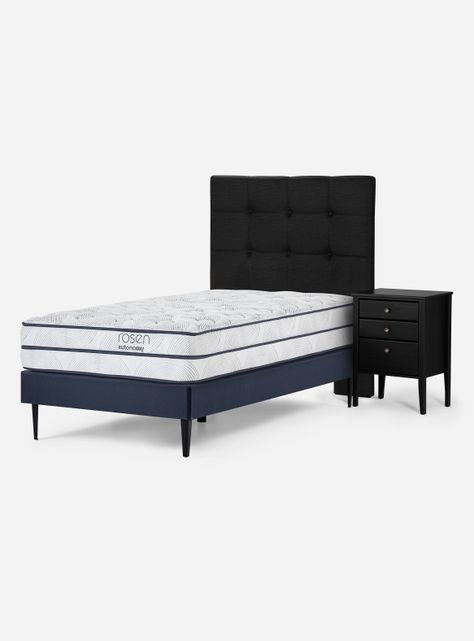 Cama Europea Autonomy 1.5 Plazas + Set Muebles-0