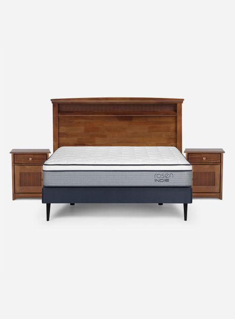 Cama Europea Indie 2 Plazas + Set Muebles Vene-1
