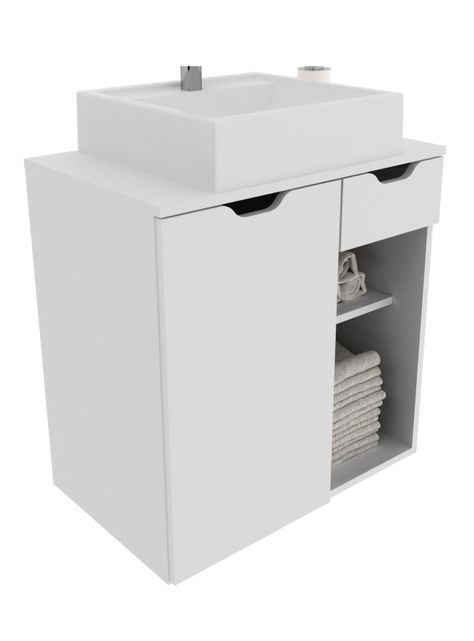 Mueble Aéreo Baño con Lavamanos 1 Cajón 1 Puerta-0
