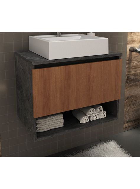 Mueble Baño Aéreo con Lavamanos 1 Puerta-3