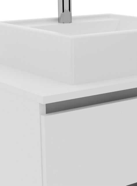 Mueble Baño Aéreo 2 Cajones con Lavamanos-3