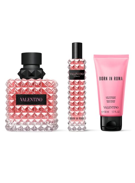 Set Perfume Valentino Born in Roma Donna EDP Mujer 100 ml + EDP 15 ml + Body Lotion 50 ml-0