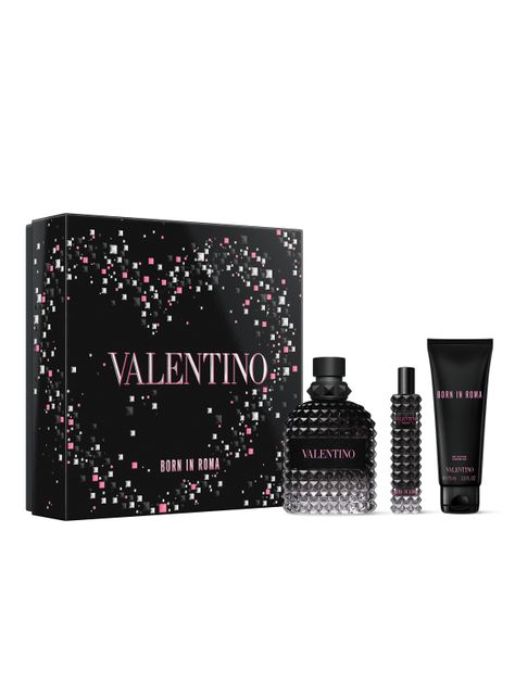 Set Perfume Valentino Born in Roma Uomo EDT Hombre 100 ml + EDT 15 ml + Shower Gel 75 ml-1