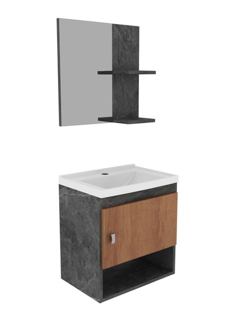 Kit Mueble Aéreo con Lavamanos + Espejo Mural-0