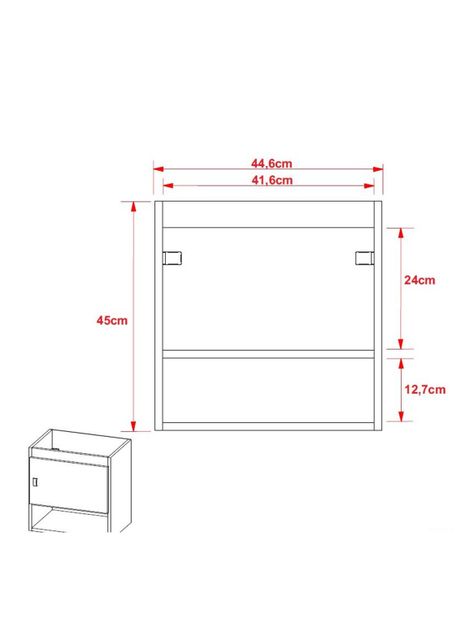 Kit Mueble Aéreo con Lavamanos + Espejo Mural-1