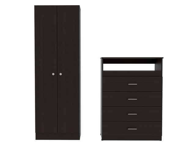 Combo Dormitorio Dreams 5: Clóset 2P + Cómoda Wengue 4C-0