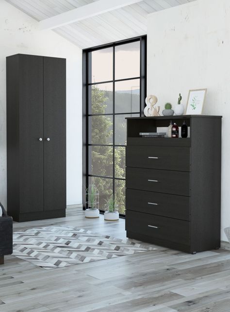 Combo Dormitorio Dreams 5: Clóset 2P + Cómoda Wengue 4C-2