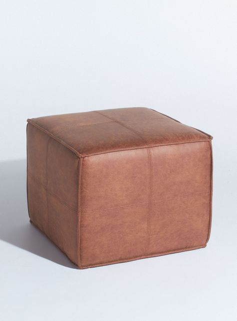 Pouf Industrial Look Cuero-2