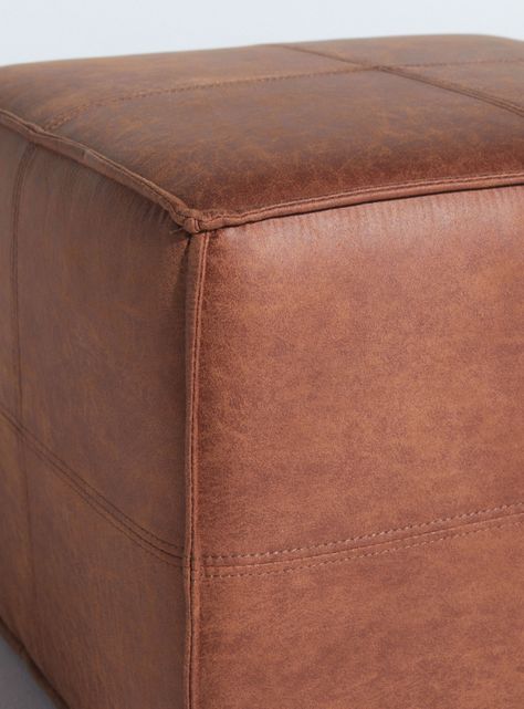 Pouf Industrial Look Cuero-3