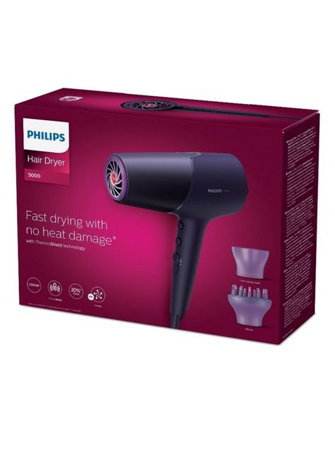 Secador de Pelo Serie 5000 BHD514/00 Morado Metálico-2