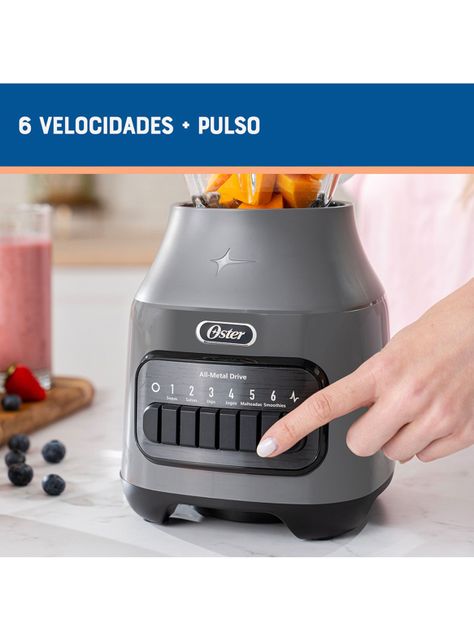 Licuadora 6 Velocidades 800W + Pulso BLSTPEG-GPB Gris-3