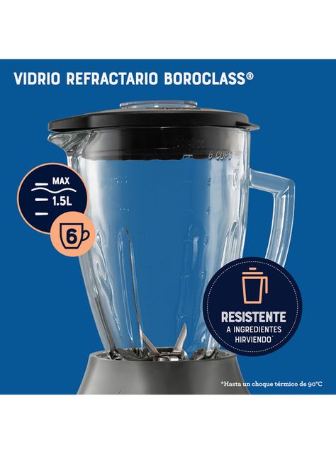 Licuadora 6 Velocidades 800W + Pulso BLSTPEG-GPB Gris-6