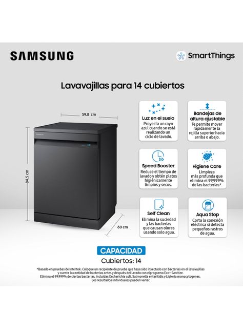 Lavavajillas Frontal 14 Cubiertos DW60A8050FG/ZS-1