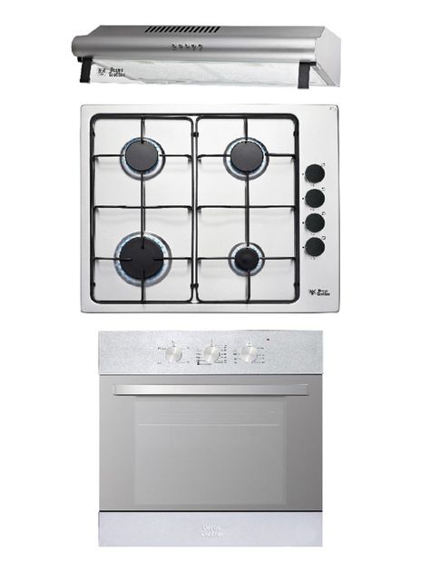 Kit Empotrable Encimera Prime GL + Campana VF 60 Inox 1M + Horno Eléctrico Prime EPC4 Reflex-0