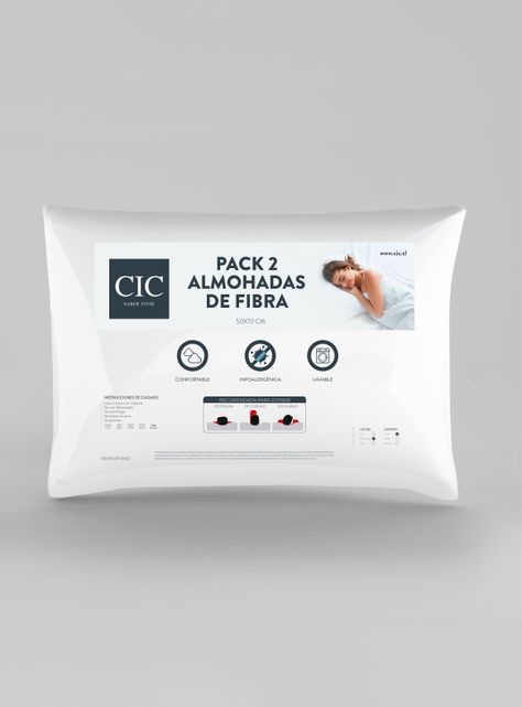 Pack 2 Almohadas 50 x 70 cm Napa Poliéster-0