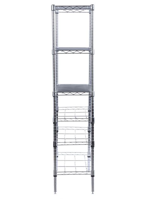 Rack Acero Cromado 27 Botellas Vino 36 x 91 x 160 cm-3