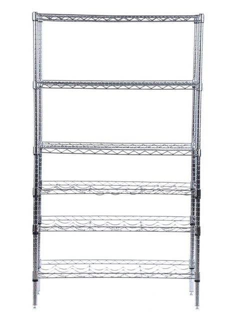 Rack Acero Cromado 27 Botellas Vino 36 x 91 x 160 cm-2