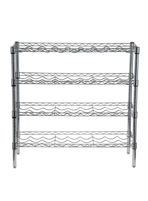 Rack Acero Cromado 36 Botellas Vino 35 x 90 x 84 cm-2