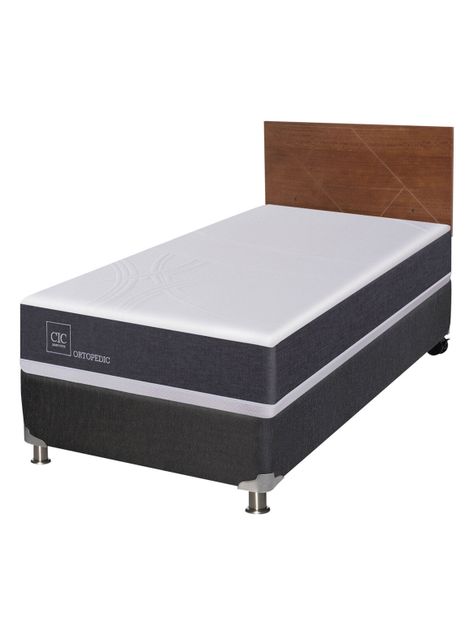 Box Spring New Ortopedic B5 Black 1 Plaza + Respaldo New Villarrica Sin Textil-0