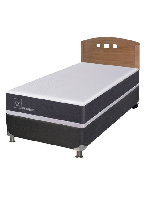 Box Spring New Ortopedic B5 Black 1 Plaza + Respaldo New Gales Sin Textil-0