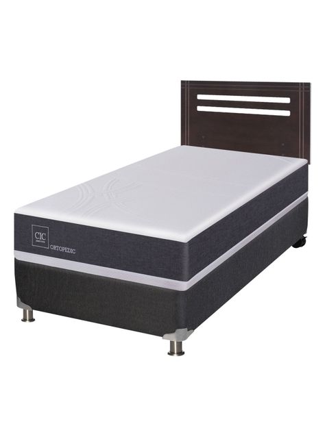 Box Spring New Ortopedic B5 Black 1 Plaza + Respaldo New Munich Sin Textil-0