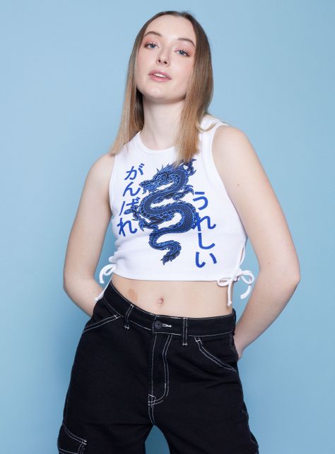 Polera Crop Nudo Costado-0